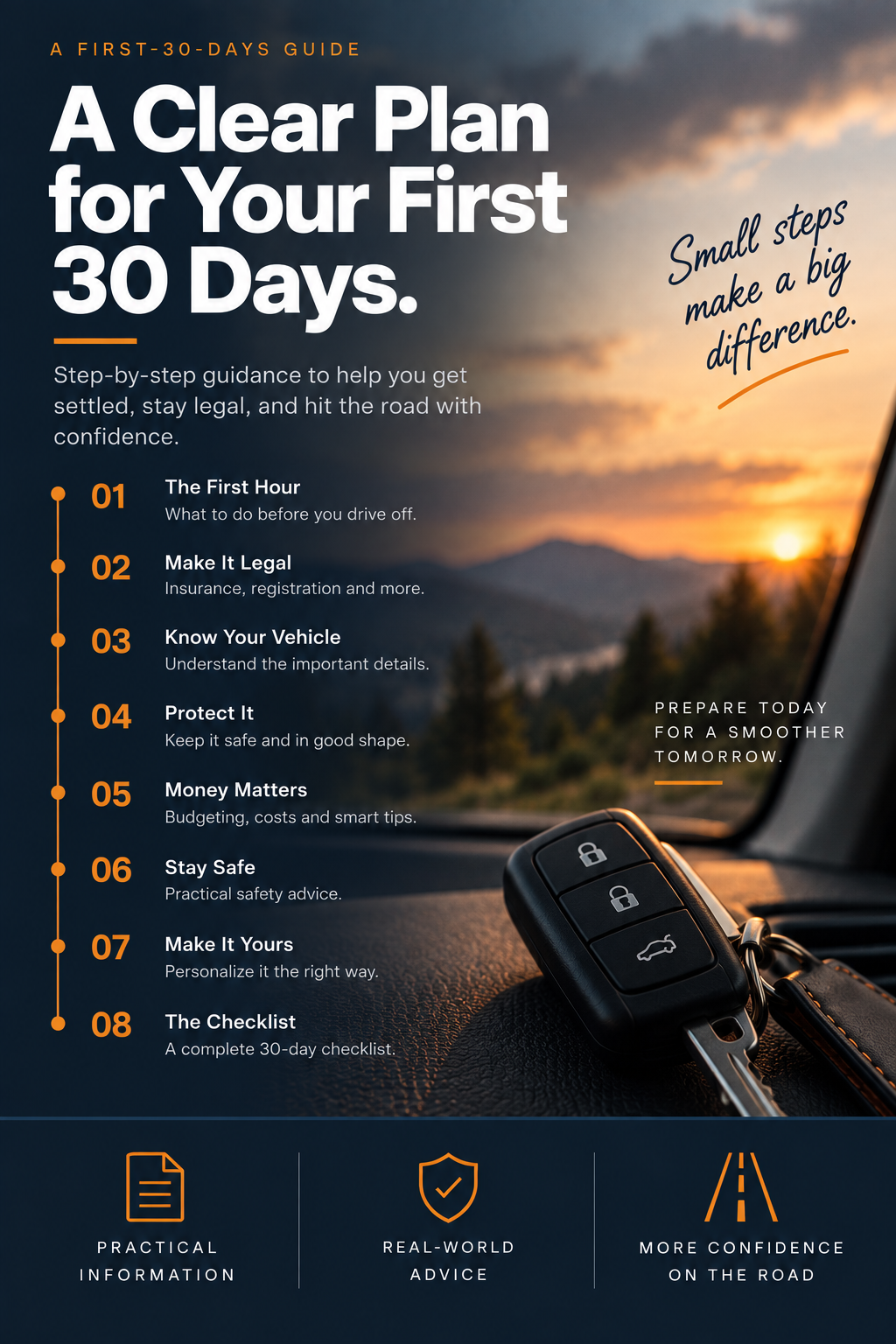 Keys in Hand: The complete 27 page guide on what to do after getting your first vehicle